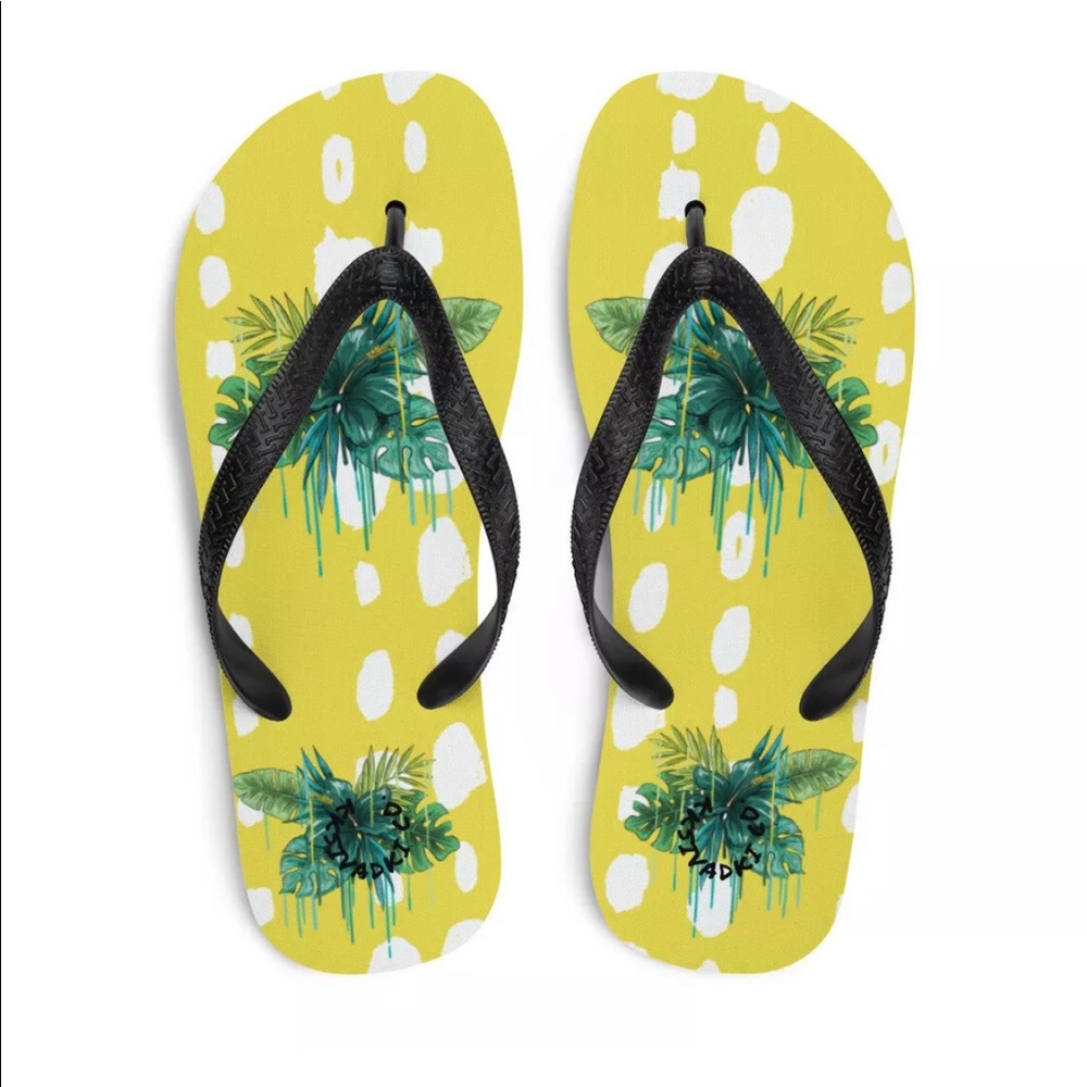 Leafy Soft Fabric Flip Flops